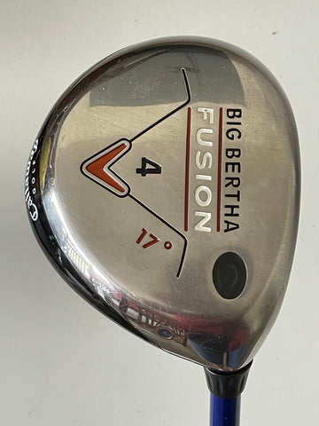 Callaway Big Bertha Fusion 17° 4 Wood Graphite Design YS-7+ Regular Flex Shaft Golf Pride New Decade Grip