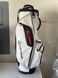 TaylorMade Cart Bag White 14 Way Divider with Rain Cover Shoulder Strap